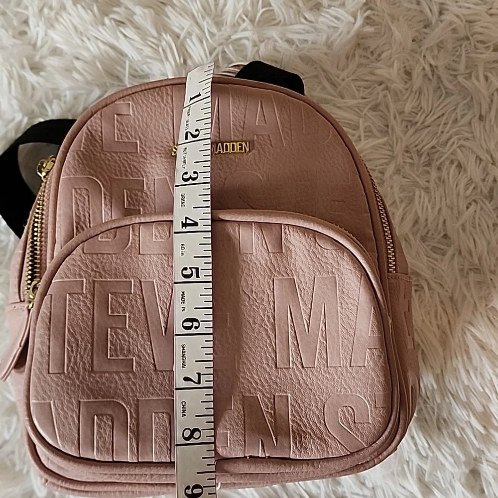Steve Madden Blush Pink Embossed Backpack